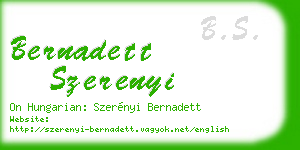 bernadett szerenyi business card