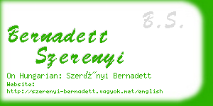 bernadett szerenyi business card